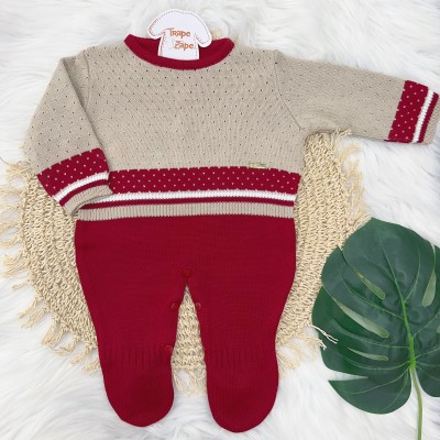 Macacão de Linha - Caio Vermelho e Bege